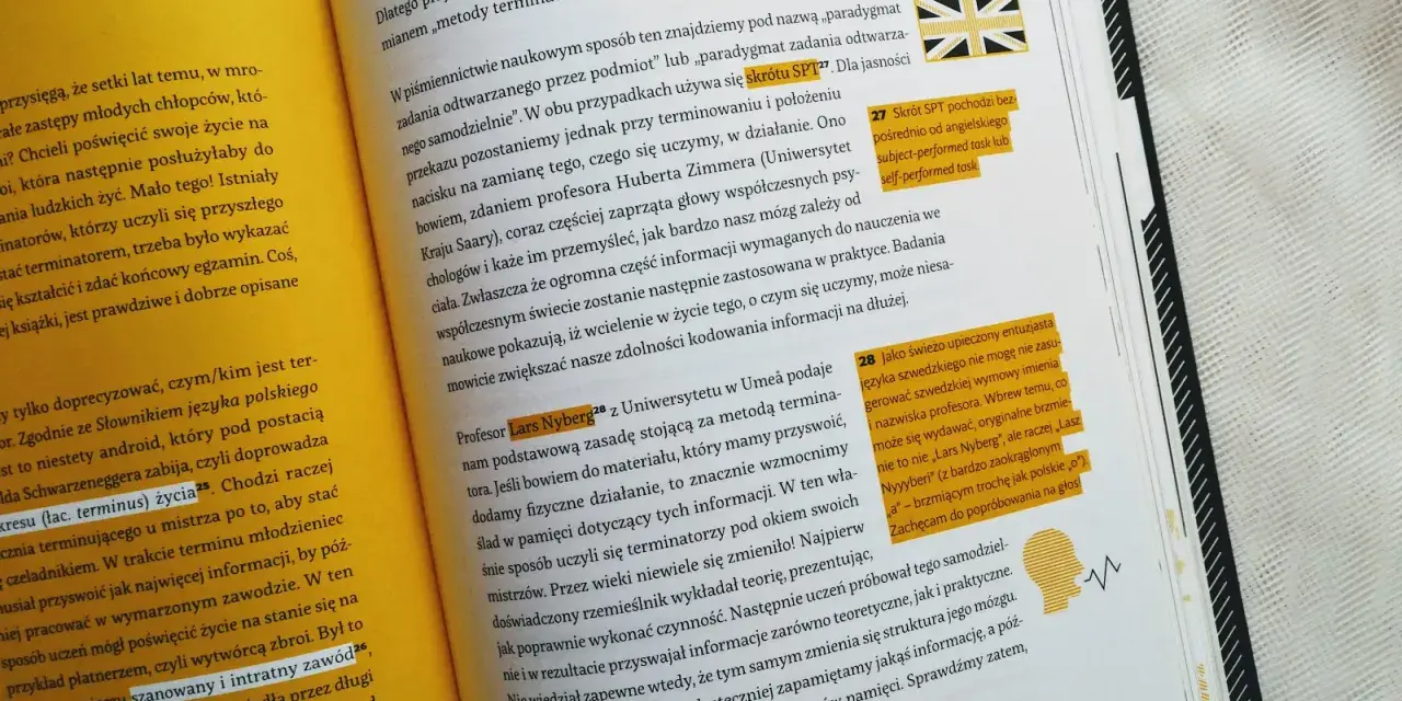 Kotarski włam się do mózgu, ucząc się jak terminator. Wiedza i działanie to klucz do zapamiętywania.