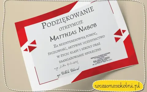 List pochwalny dla nauczyciela od rodziców wzór. Podziękowanie dla Matthiasa Nabob za pomoc, życzliwość i zaangażowanie.