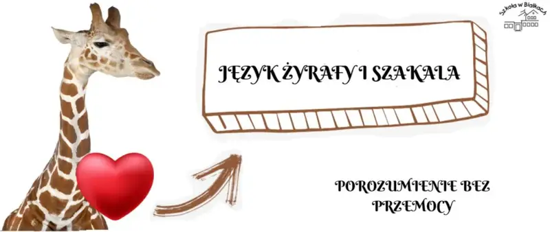 Żyrafa i serce zachęcają do nauki: język żyrafy i szakala ćwiczenia dla dzieci. Porozumienie bez przemocy.